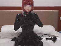 Red Hair Latex Kigurumi Breathpaly