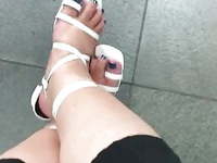 YUM YUM IN WHITE SANDALS