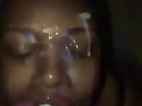 DSL ebony knows how to take a facial 