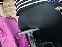 Hottest secretary seat ever in leggings