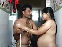 Indian Bhabhi In Shower